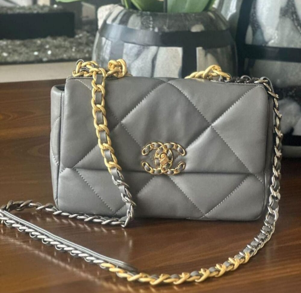 Chanel Luxury Gray HandBag