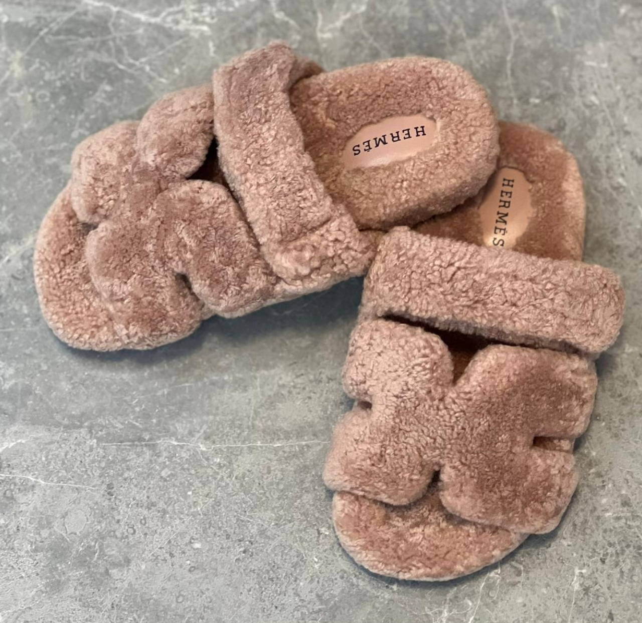 Hermes Woolskin Chypre Fur Sandal