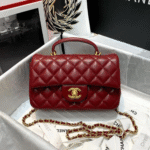 Chanel Mini Rectangular Top handle Burgundy