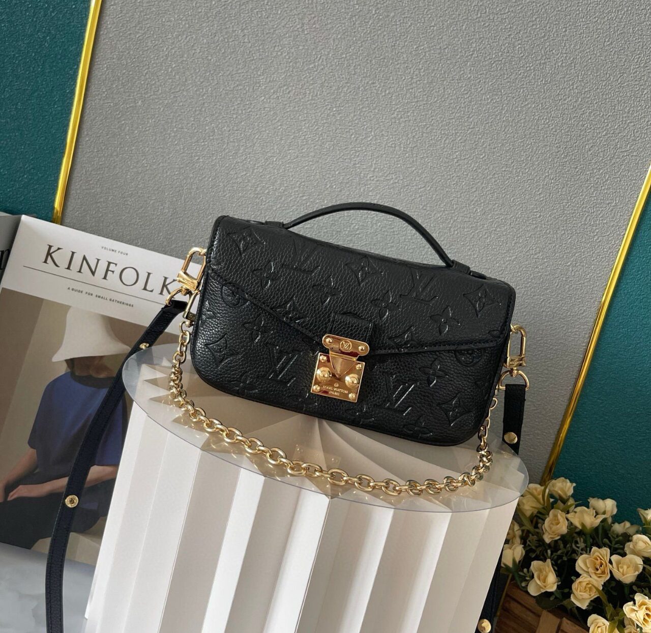 Louis Vuitton Women's Monogram Leather Black