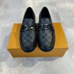 Louis Vuitton Black Check Major Loafers