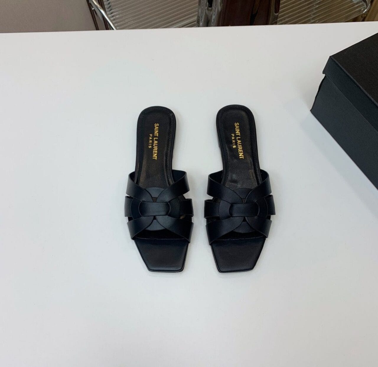 Saint Laurent Sandals Tribute Flat Footwear