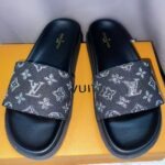 LV Waterfront Monogram Black Slides
