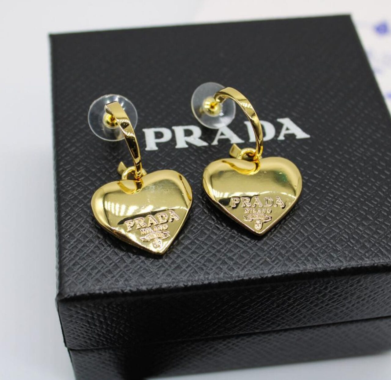 Prada Earrings Gold Eternal Medium Drop