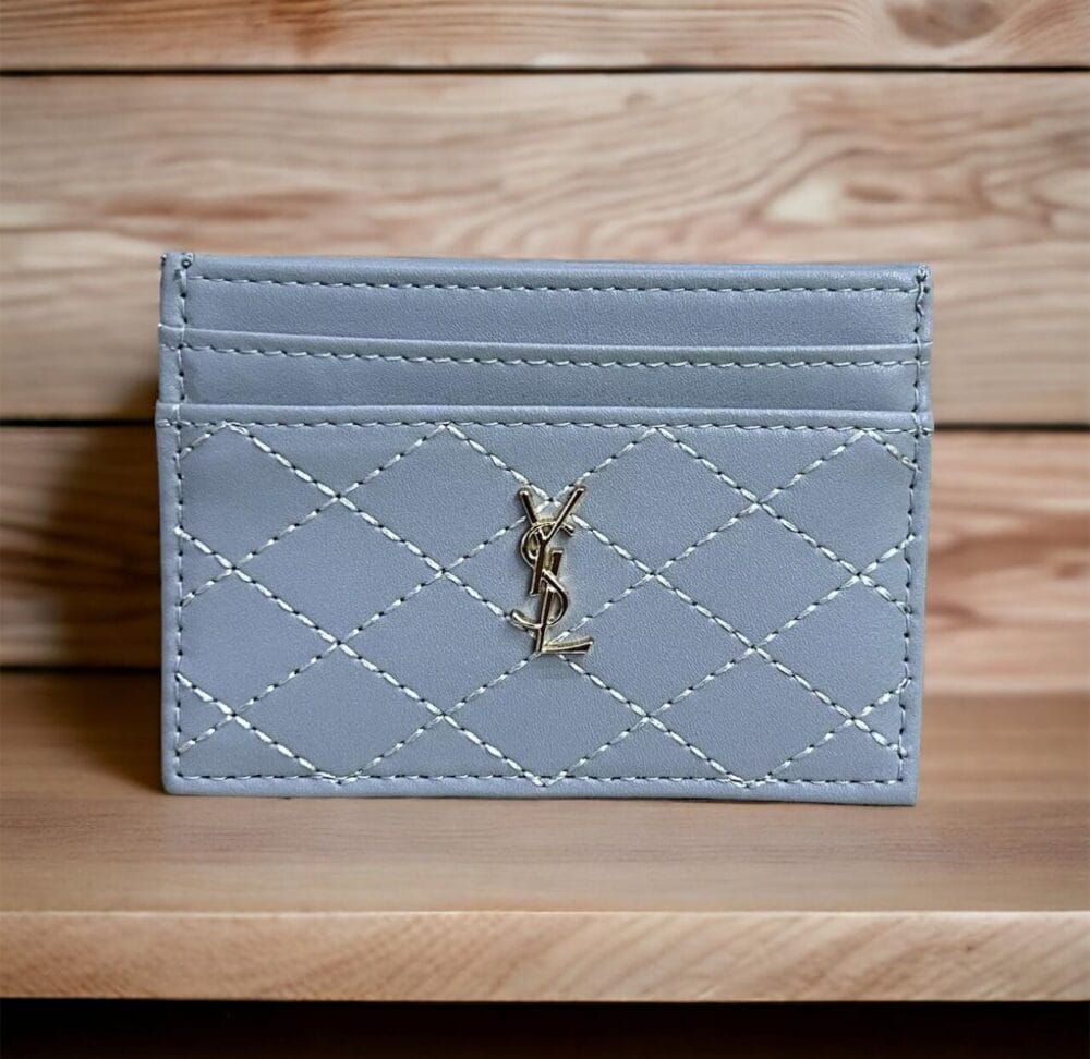 YSL Cassandre embossed Leather card case