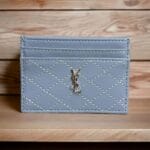 YSL Cassandre embossed Leather card case