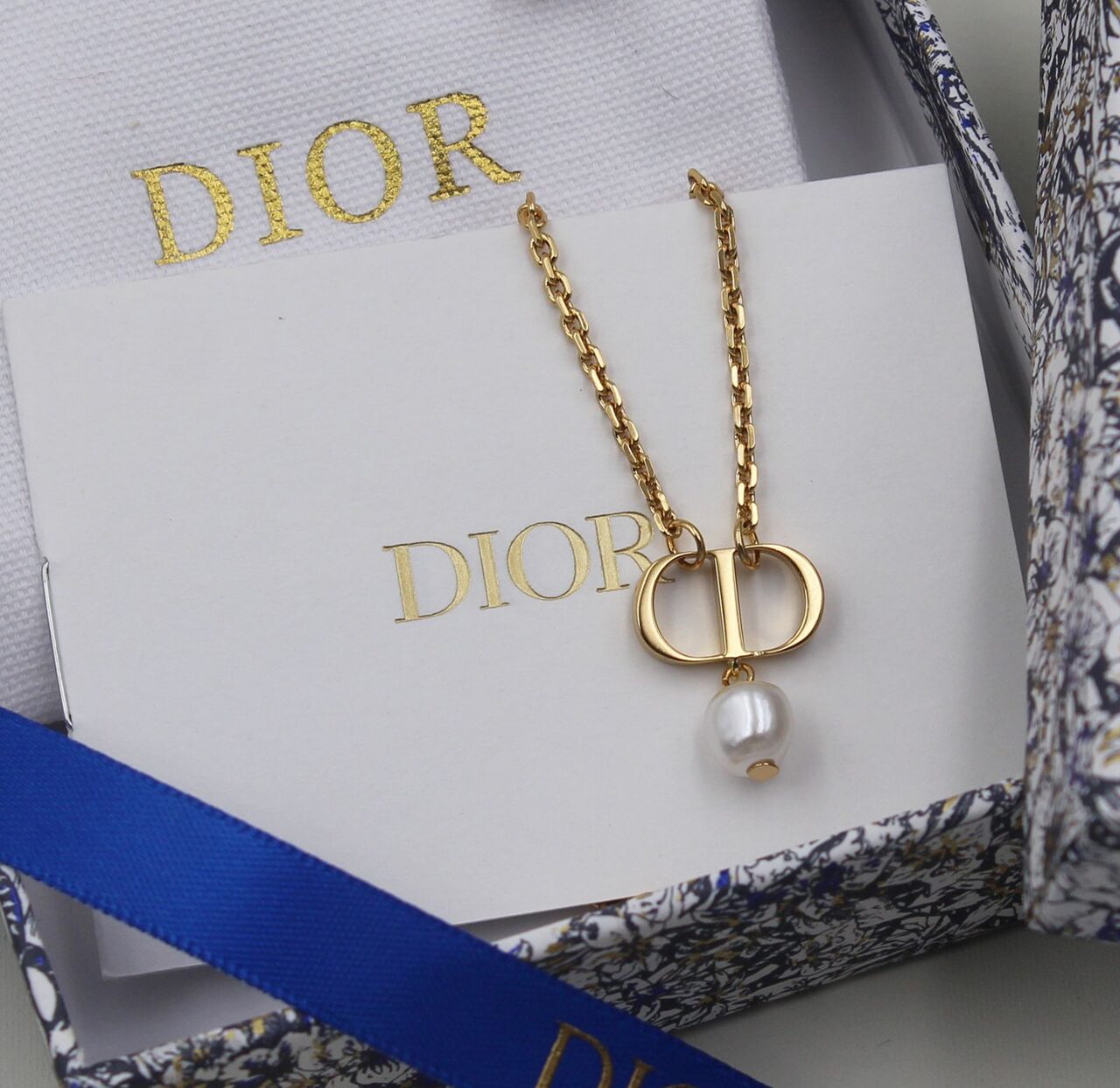 Christian Dior Petite CD Necklace