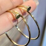 Cartier Nail Bangle with White Stones