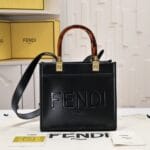 Fendi Sunshine Small Leather Black Bag