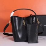 YSL Le 37 Black Leather Bucket Bag